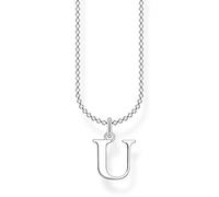 Thomas Sabo Damen Halskette Buchstabe U silber 925 Sterlingsilber, 38-45 cm Länge