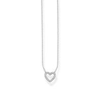 Thomas Sabo Damen Halskette mit Herz Anhänger 925er Sterlingsilber mit Zirkonia, Größe: ca. 38cm - 42cm, SCKE150166
