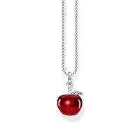 THOMAS SABO Damen Halskette mit rotem Apfel Anhänger 45cm SIlber KE1991-691-10-L...