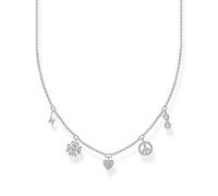 Thomas Sabo Kette mit Symbole silber weiß KE2123-051-14-L42V