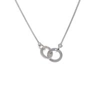 THOMAS SABO Damen-Kette mit Anhänger 925 Silber Zirkonia weiß Brillantschliff 45 cm - SCKE150159