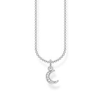 Thomas Sabo Damen Halskette Mond pavé silber 925 Sterlingsilber, 38-45 cm Länge