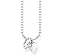 Thomas Sabo Charming Collection - KE2064-051-14-L45v - Solitärring und ein Herz - Kette mit Anhänger - 38-40-42-45 cm - Silber