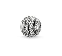 Thomas Sabo Damen Herren-Bead Schlange Karma Beads 925 Sterling Silber geschwärzt Zirkonia schwarz K0066-051-11