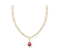 Thomas Sabo Kette True Romance KE2294-995-10-L45V Silber 750er Vergoldung roter Lab-Saphir 40–45 cm