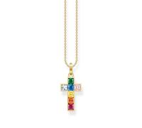 Thomas Sabo KE2166-996-7-L45V - Kette - Sterling Silber verg. Gelbgold + Zirkonia - Rainbow - Regenbogen - 45 cm