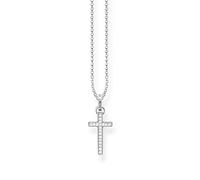 Thomas Sabo Damen Kette Kreuz Zirkonia 925 Sterling Silber KE1653-051-14-L45v