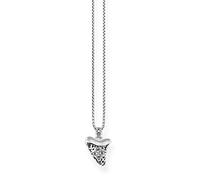 Thomas Sabo Damen-Kette mit Anhänger "Ethno Zahn" 925 Silber Diamant (0.2 ct) weiß 0.1 cm - D_KE0014-356-21-L45v