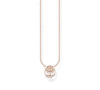 Thomas Sabo Kette mit Anhänger Tree of Love KE2126 mit Zirkonia (synth) roségoldfarben-weiß