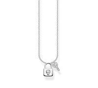 Thomas Sabo Damen Kette Schloss mit Schlüssel 925 Sterlingsilber KE2122-051-14-L45V
