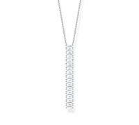 Thomas Sabo Damen Kette weiße Steine silber, aus 925 Sterlingsilber, 16 funkelnde Zirkonia, Länge 45cm, KE2117-051-14-L45V