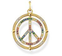 Thomas Sabo PE941-996-7 Anhänger Peace Zeichen Goldfarben Bunt