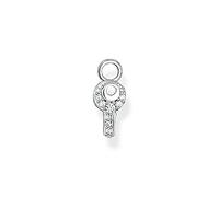 THOMAS SABO Damen Ohrring Anhänger Schlüssel 925er Sterlingsilber mit Zirkonia, EP015-051-14