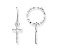 Thomas Sabo Damen Ohrringe Creolen Kreuz Zirkonia 925 Sterling Silber CR622-051-14