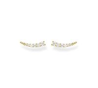 Thomas Sabo Damen Ohrringe Ear climber weiße Steine gold, 925 Sterlingsilber