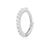 Thomas Sabo Damen Ohrringe Einzel Creole Weiße Steine Silber 925 Sterling Silber CR658-051-14