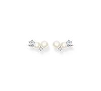 THOMAS SABO Paar Ohrstecker »Ear Climber Perlen mit Steinen, H2211-167-14«, mit Zirkonia (synth) - mit Süßwasserzuchtperle