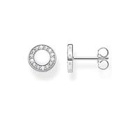 Paar Ohrstecker THOMAS SABO "Kreis mit weißen Steinen silber, H2061-051-14" Ohrringe Gr. Silber 925 (Sterlingsilber), bunt (silberfarben, weiß, weiß) Damen Ohrstecker mit Zirkonia (synth.) (28161839-0)