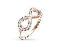 THOMAS SABO Damen-Ring 925 Sterling Silber 750 rosegold vergoldet Zirkonia weiß Gr. 54 (17.2) TR2014-416-14-54
