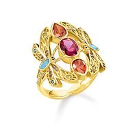 Thomas Sabo Damen-Ring Libelle 925er Sterlingsilber Gelbgold TR2228-471-7-54