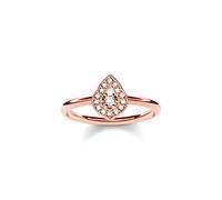 Thomas Sabo Damen-Ring Silber vergoldet Zirkonia weiß Gr. 56 (17.8) - TR2069-416-14-56