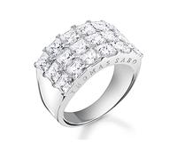THOMAS SABO Damen-Silberring Weiße Steine Pavé TR2359-051-14-58 Ringgröße 58/18,5