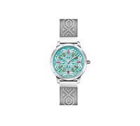 Thomas Sabo Damen Uhr Kaleidoskop Libelle Edelstahl Silber Türkis mit bunten Zirkonia 33mm, Wasserdichtigkeit: 5bar, WA0368-201-215-33 mm
