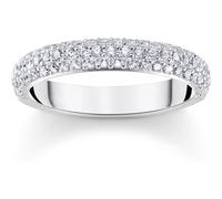 Fingerring THOMAS SABO "Schmuck Silber 925 Ring, TR2462-051-14" Fingerringe Gr. 58, Silber 925 (Sterlingsilber), 3,5 mm, silberfarben (silberfarben, kristallweiß, kristallweiß) Damen (43943131-58) silberfarben, kristallweiß, kristallweiß