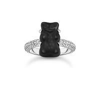 Thomas Sabo - TR2478-052-11-52 - Ring - 925er Silber - Damen - Goldbär schwarz - Weite 52
