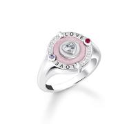 THOMAS SABO Damenring Herz Rosa Love Silber TR2447-390-9-54 Ringgröße 54/17,2