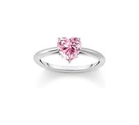 Fingerring THOMAS SABO "Schmuck Silber 925 Ring in Herzform, TR2476-051-14, TR2476-051-9" Fingerringe Gr. 54, Silber 925 (Sterlingsilber), 2 mm, bunt (silberfarben, pink, pink) Damen (97122415-54) silberfarben, pink, pink