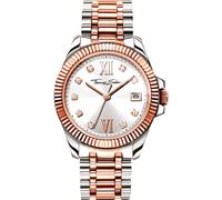 Thomas Sabo - WA0219-272-201-33 mm - Edelstahlgehäuse - Edelstahlarmband m. IP roségoldfarbenen Links - Damenuhr