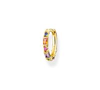Thomas Sabo Charming Creole - 1 Stück - CR666-488-7 - Sterling Silber - verg. Gelbgold + Glas-Keramik Stein + synth. Korund + Zi