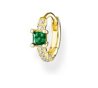 Thomas Sabo CR691-971-7 Einzel-Creole Ohrring Grüner Stein mit Weißen Steinen