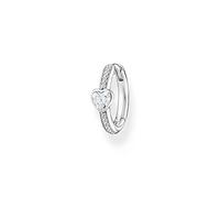 Thomas Sabo Einzel Creole mit Herz und weiße Steine 925 Sterling Silber CR692