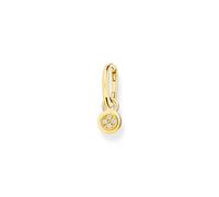THOMAS SABO Einzel Creole mit Öse für Charms und Anhänger vergoldet 925 Sterlingsilber, 750 Gelbgold Vergoldung