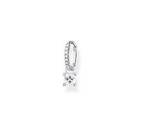 THOMAS SABO Einzel Creole mit weißen Steinen silber 925 Sterlingsilber