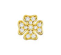 Thomas Sabo Einzel Ohrstecker Kleeblatt gold weiß H2215-414-14