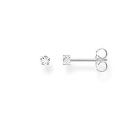 THOMAS SABO Einzel Ohrstecker weißer Stein klein silber 925 Sterlingsilber