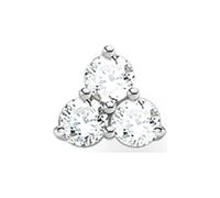 Thomas Sabo Einzel Ohrstecker weiße Steine silber weiß H2138-051-14