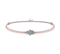 THOMAS SABO Fußkette Little Secret Fatimas Hand 925er Sterlingsilber, Geschwärzt