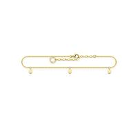 THOMAS SABO Fußkette Plättchen Gold 925 Sterlingsilber, 750 Gelbgold Vergoldung
