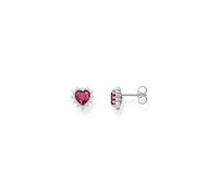 Thomas Sabo H2315-013-10 Damen Herz-Ohrstecker Romance Rot Ohrringe Silber