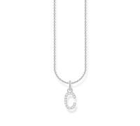 Thomas Sabo Kette mit Buchstaben-Anhänger C, silber silberfarben