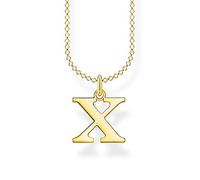 THOMAS SABO Halskette Buchstabe X vergoldetes Silber KE2033-413-39