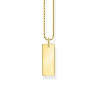 Thomas Sabo Gravur Kette & Column-Tag-Anhänger KE2141-413-39-L45V Silber verg. Gelbgold - 40-45 cm