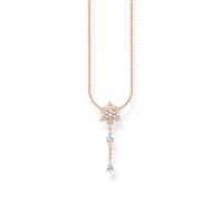 Thomas Sabo KE2171-416-14-L45V - Kette - Sterling Silber - vergoldet Roségold + Zirkonia - Schneeflocke