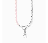 Thomas Sabo KE2193-035-9-L47V Damen-Kette mit Rosenquarz-Beads Silber