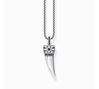 Thomas Sabo KE2202-643-11-L55V Halskette Silber mit Zahn-Anhänger und Steinen
