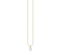 THOMAS SABO Halskette Buchstabe D vergoldetes Silber mit Zirkonia KE2243-414-14